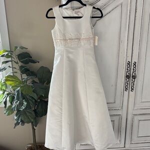 NWT Michaelangelo Girls Size 10 Ivory Flower Girl Dress